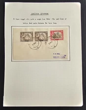 c. 1951 Aden Cover ties 3 Stamps cd Sheik Othman-Aden Camp
