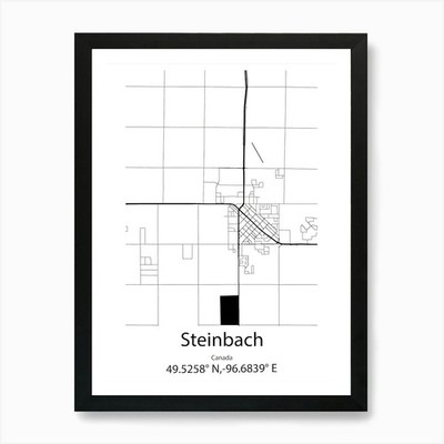 Steinbach Am Taunus, Germany Minimal gerahmtes Wandbild Poster Leinwanddruck Bild