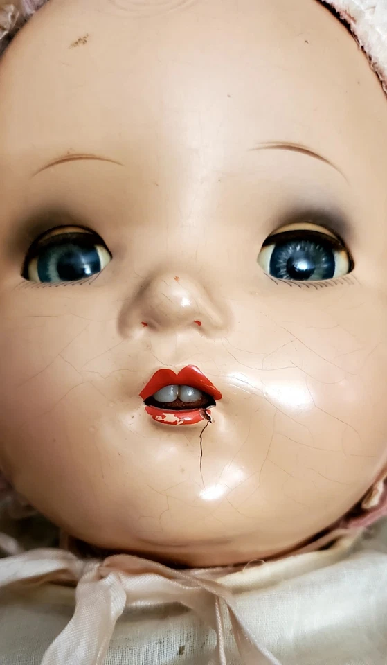 Почти антикварная кукла 1930-х годов композиция Horsman 23 дюйма со сонными глазами - Изображение 3 из 4
