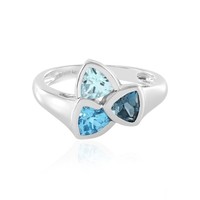 Cavill Damenring Silber 925 Topas Blau 1,33Ct Ring Sterlingsilber