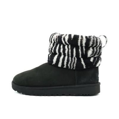 UGG Damen Classic Mini Boots Schwarz Veloursleder Knöchelhoch Stiefeletten EU 40