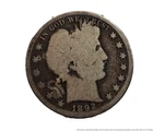 1892 S San Francisco Barber Fine Silver 50C Half Dollar US Coin