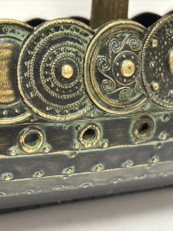 Vtg EDWARD AAGAARD Viking Ship Iron Art  Copenhagen Denmark Metal Danish 16" - Image 3 of 4