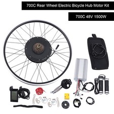 Ebike 48V 1500W Waterproof Conversion kit Rear Motor Wheel 700C LCD Display