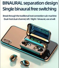 Bluetooth Wireless Earphones 5.0 Earbuds TWS Stereo Deep Bass in-Ear Waterproof