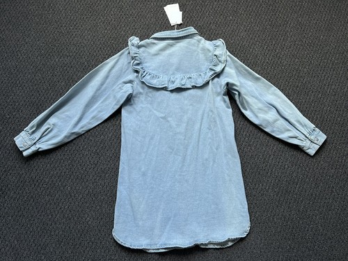Seed Heritage Girls Denim Dress Size 10, Classic Wash, Long Sleeve, Button NWT - Picture 14 of 23