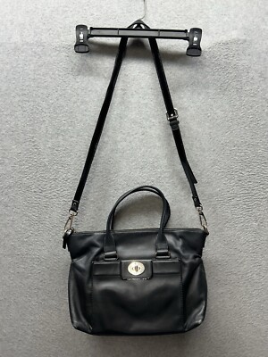 Kate Spade New York Hampton Road Janie Black Leather Satchel Shoulder Bag 