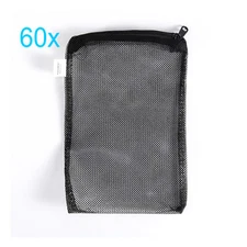AQUANEAT Filter Media Mesh Bags 60pcs with Plastic Zipper Reusable