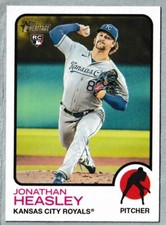 2022 Topps Heritage Baseball Hi Number SP Jonathan Heasley RC #713 Kansas City