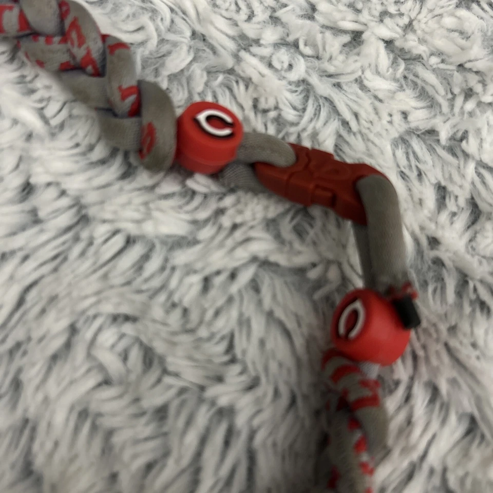 Cincinnati Reds Phiten Necklace Gray & Red 19” - NEW W/O PACKAGING - Image 3 of 4