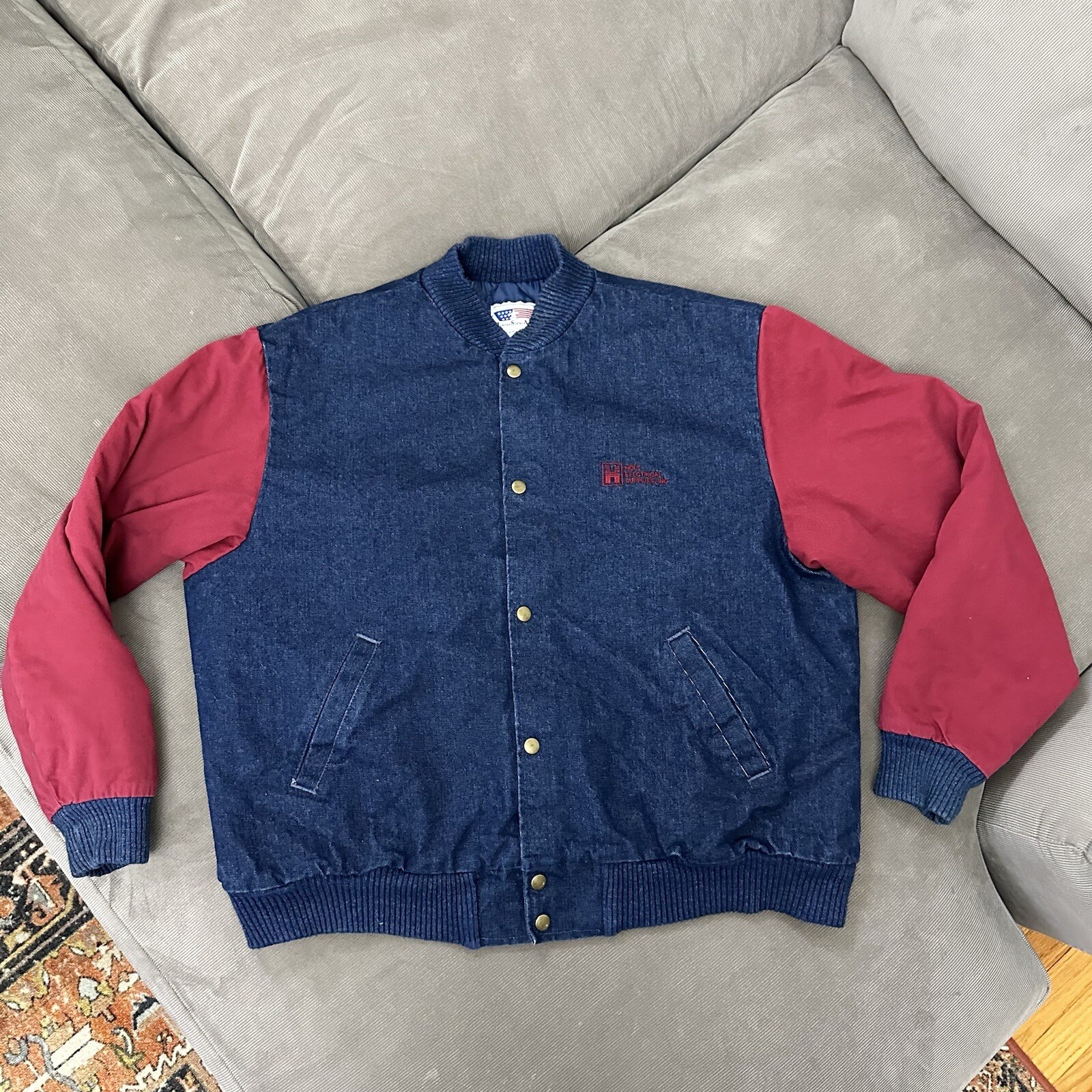 Denim Jacket with V-Logo
