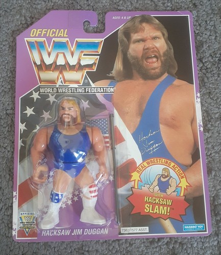 1993 Series 9 WWF Hasbro Purple Card Hacksaw Jim D...