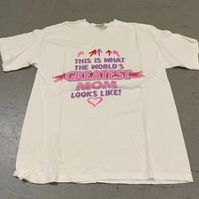 Vintage 90s worlds greatest Mom T-Shirt - Size L Apex One tag White