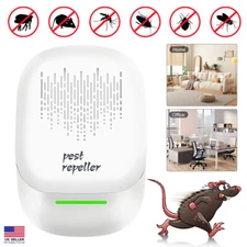 Plug-In Ultrasonic Pest Repeller Rat Rodent Mouse Spider Repellent Whole House