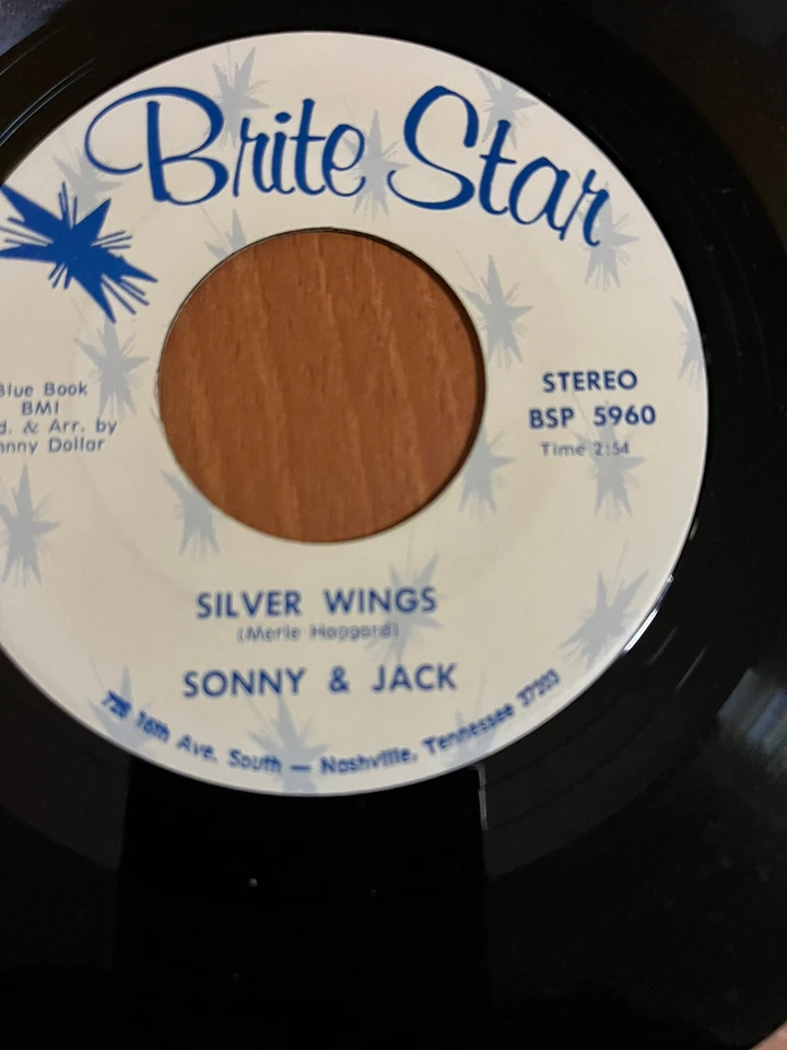 Sonny & Jack Jeanie Marie / Silver Wings 1970s Cajun Writer: Merle Haggard New - Image 2 of 2