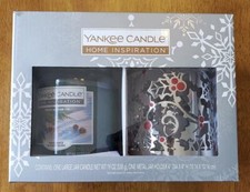 Christmas Yankee Candle Set With Holder