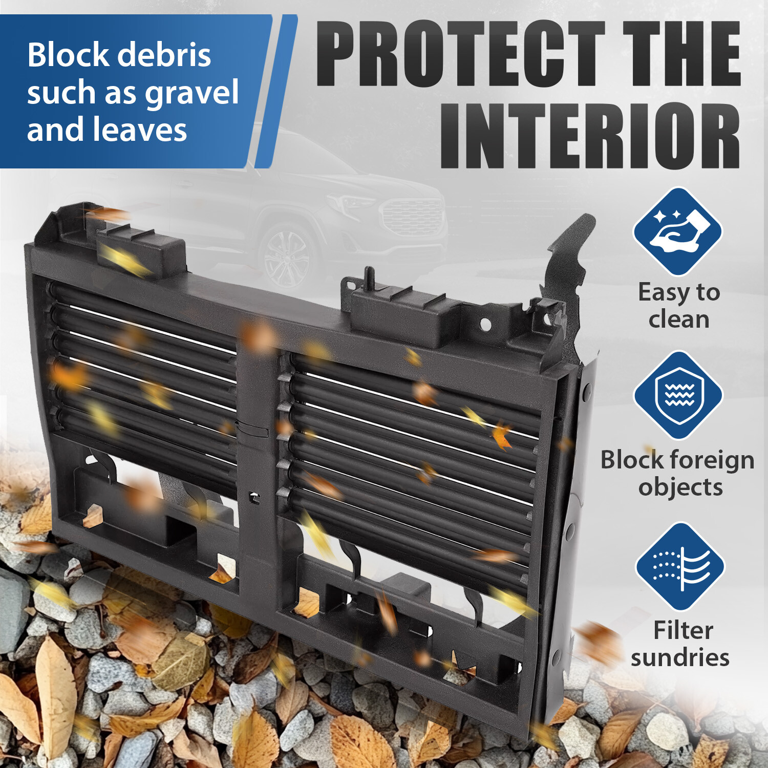 For 2019-2024 Dodge Ram 1500 Active Radiator Shutter Grille W/O Motor 68405073AE