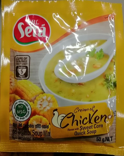 Sabor Pollo Ceilán Con Maíz Dulce Sopa Rápida 50g Producto Para Cinco Personas 