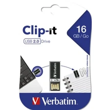 VERBATIM AMERICAS LLC 43951 16GB CLIP-IT USB FLASH DRIVE BLACK
