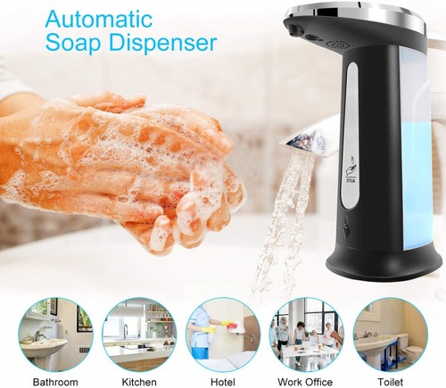 TOUCHLESS AUTOMATIC SOAP DISPENSER, INFRARED MOTION SENSOR HANDS FREE DISPENSER. - Picture 5 of 6