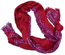 Collection XIIX Women Wrap Scarf Oblong Tweed Sparkle Gold Raspberry red  $28
