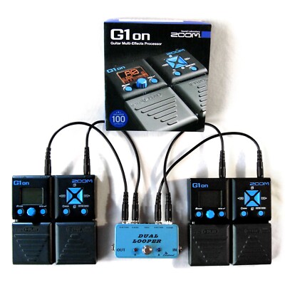 ZOOM G1on Guitar Multi-Effects (x2) + Dual Loop Switcher Custom Rig Bundle!