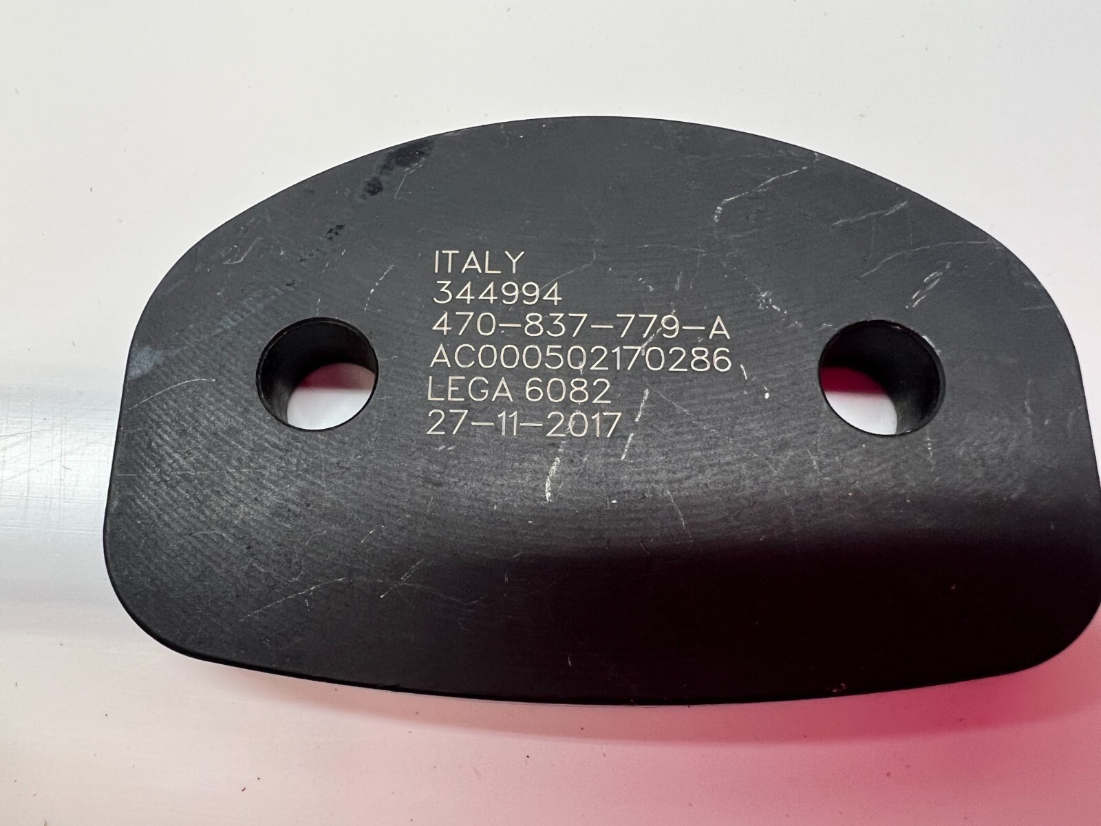 LAMBORGHINI AVENTADOR LP750 DOOR LOCK STRIKER INTERMEDIATE LAYER OEM 470837779A
