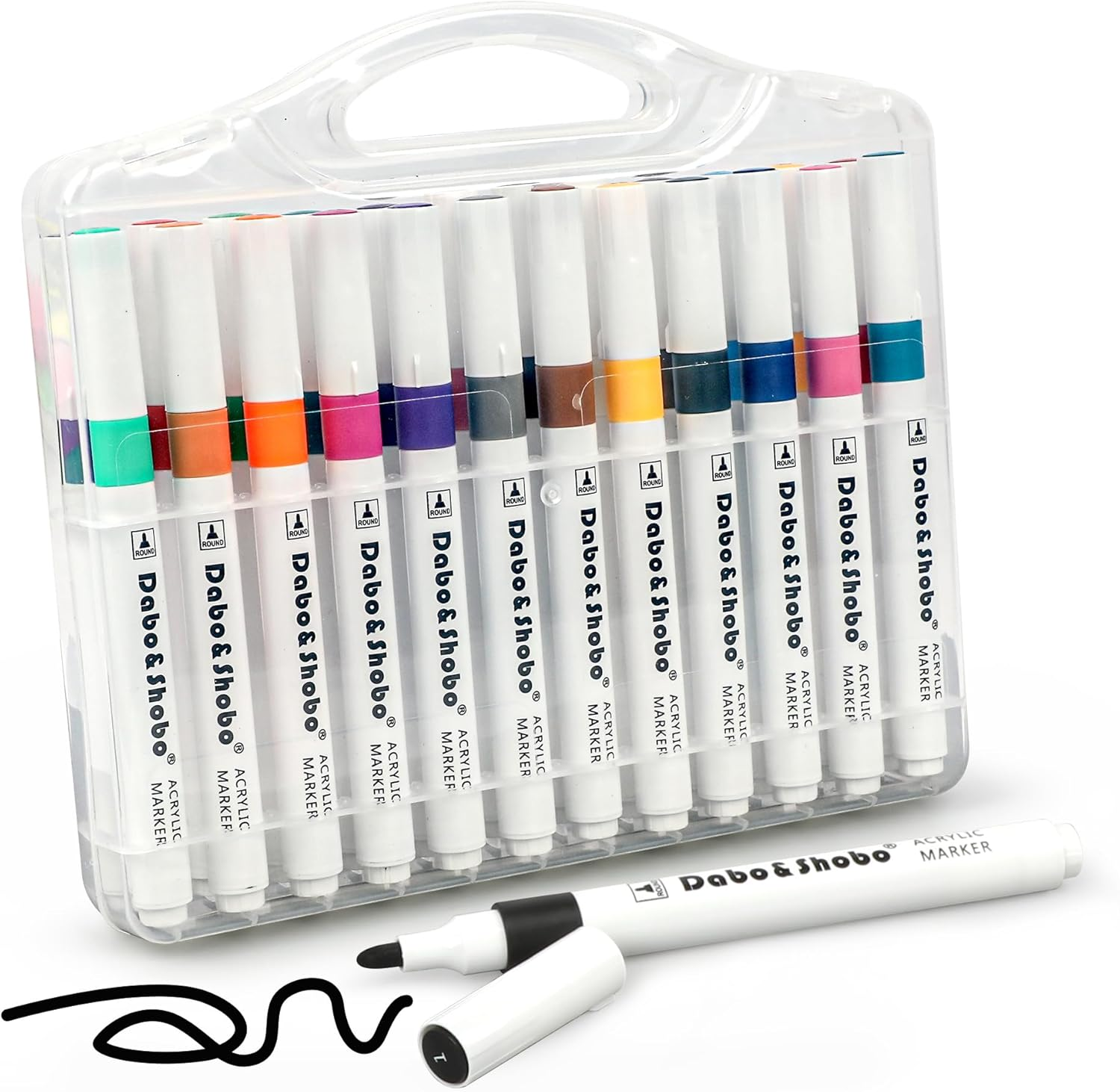 Acrylic Paint Pens 24 Colors, 2-3Mm Premium Medium Tip, Acrylic Paint Markers fo