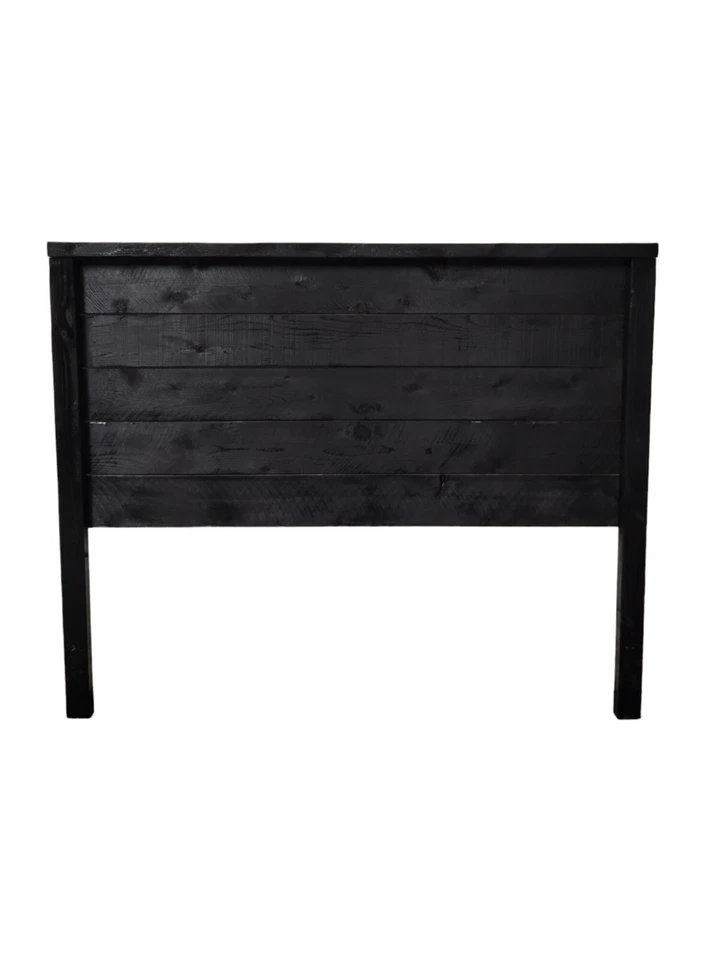 Queen Modern Black Handcrafted Solid Sturdy Wood Headboard Made In US HBQBL - Image 3 of 4