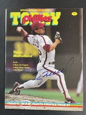 Terry Mulholland Signed Program Phillies Baseball Autograph 