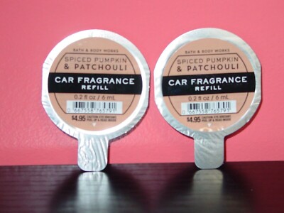 BATH & BODY WORKS SCENTPORTABLE CAR REFILLS 2 Spiced Pumpkin & Patchouli