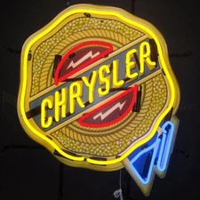Neonetics 5CRYBK Chrysler Badge Man Cave Neon Sign 25"x21"