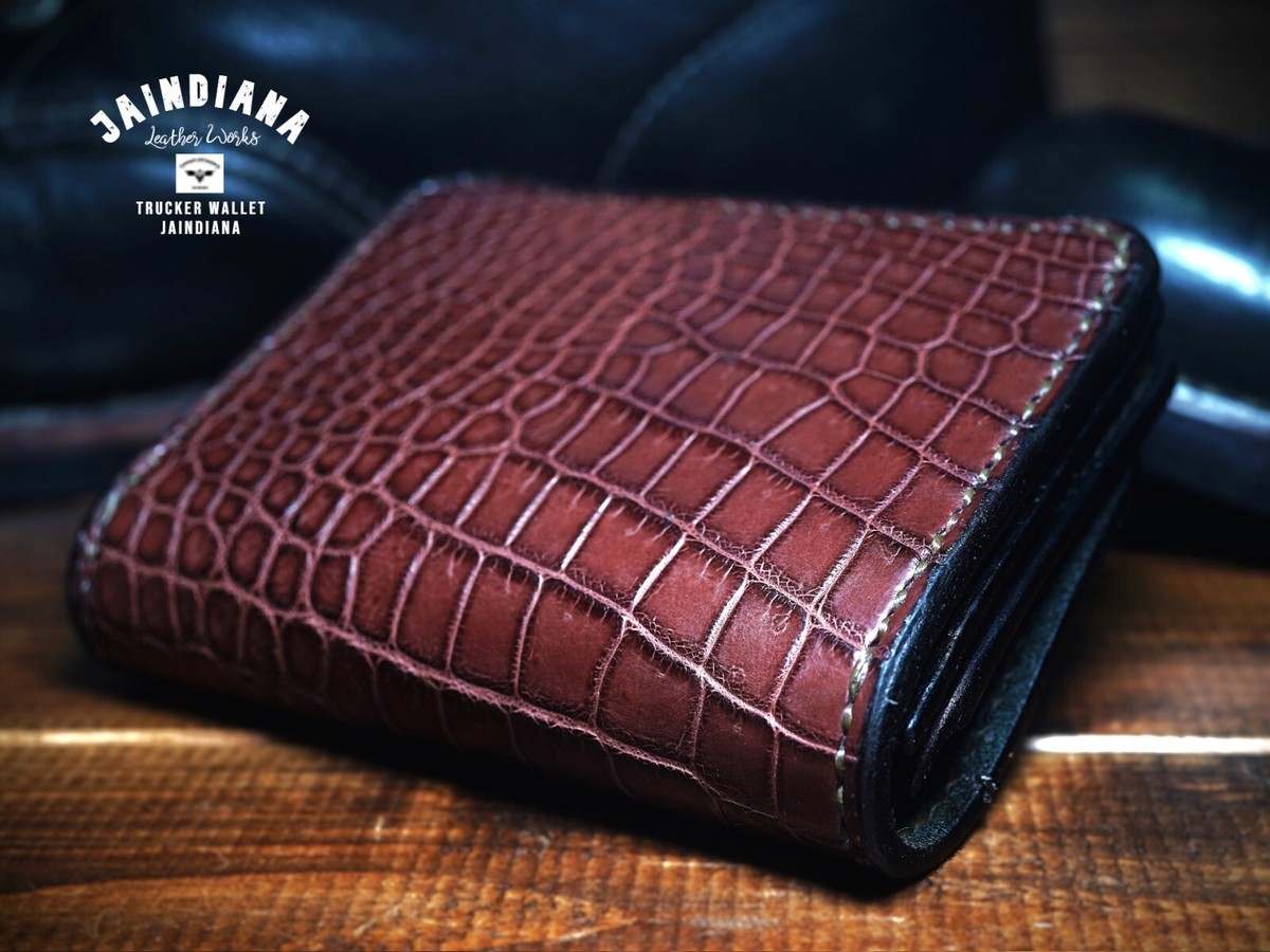 Crocodile Skin Tracker Wallet / Hand Sewing / Tochigi Leather | eBay