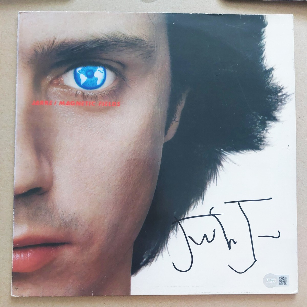 Jean-Michel Jarre Magnetic Fields 西独盤CD JEAN MICHEL JARRE Magnetic Fields LP vinyl SIGNED AUTOGRAPH