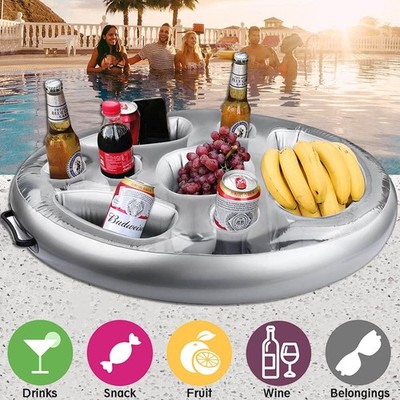 Aufblasbarer Getränkehalter Schwimmender Pool Bierhalter Snackhalter Dosenhalter