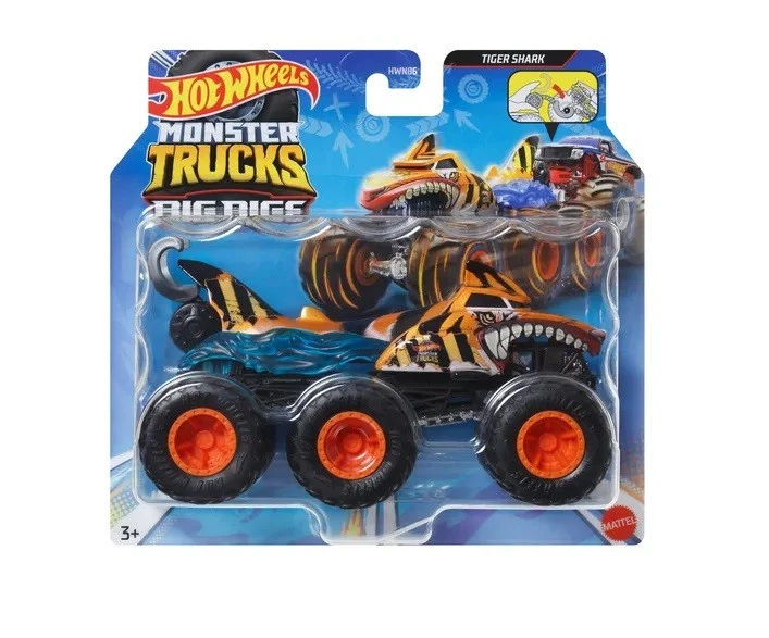 Hot Wheels TIGER SHARK Big Rigs Monster Trucks Mattel Auto 1:64 NEU OVP