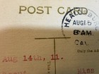 RARE stamp 1 Cent 1901-1910 Benjamin Franklin On Postcard Dated Aug 14, 1911 — photo 4