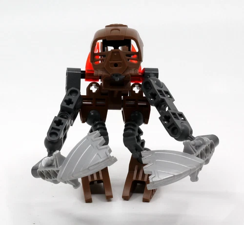 LEGO Bionicle Matoran Velika 8721 Figure w/ Drill Weapon & Mask (As Shown)