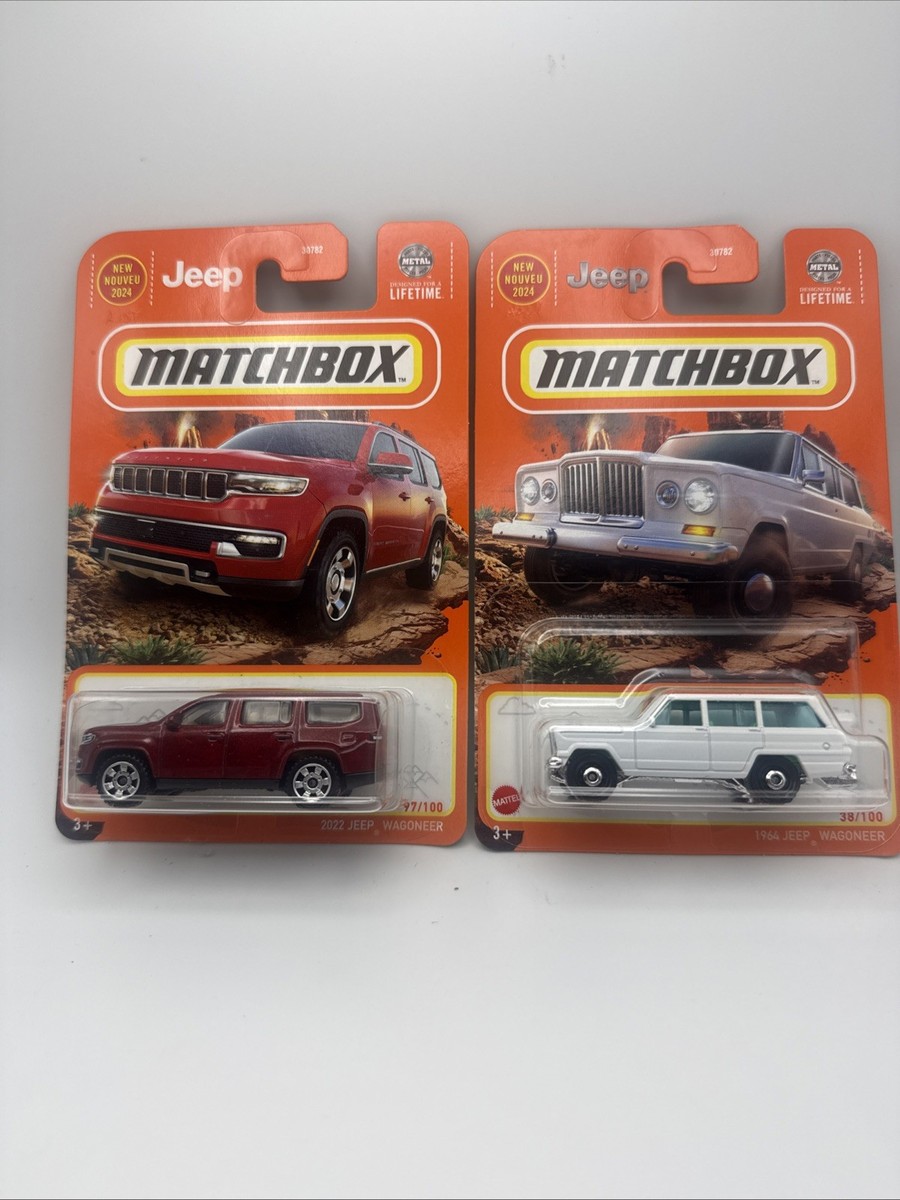 Matchbox Lot of (2) 2022 Jeep Wagoneer Red & 1964 Jeep Wagoneer