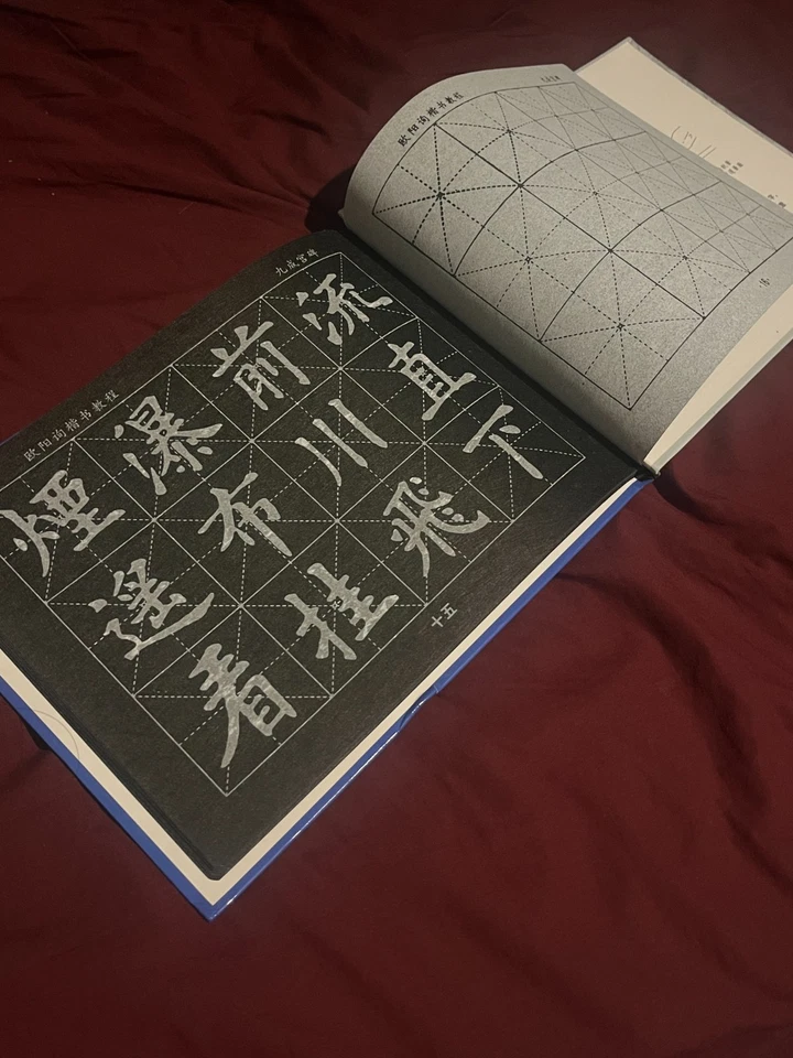 Chinese Calligraphy Copybook, Sweet Spring Inscription by Ouyang Xun - Image 2 of 4