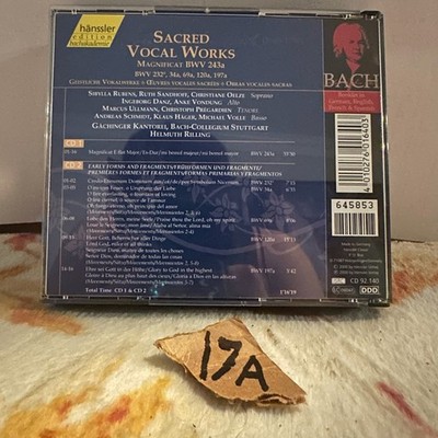 Bach – Sacred Vocal Works Magnificat BWV 243a 2000 Classical