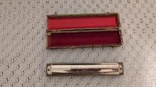 INCREDIBLE ANTIQUE M. HOHNER "UP TO DATE GOLIATH" TREMOLO HARMONICA  BOX RARE