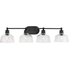 Progress Lighting P300398 Singleton 4 Light 36"W Bathroom Vanity - Black