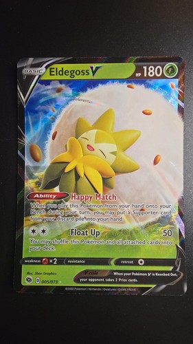 Pokemon Champion's Path Holo Eldegoss V 005/073 Holo V Rare Near Mint