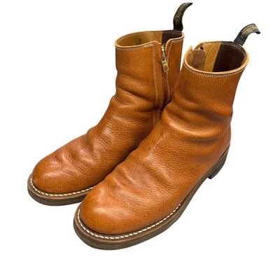 Rolling Dub Trio Boots RDT-A17 CASPER Side Zip Boots Leather Brown Size 8