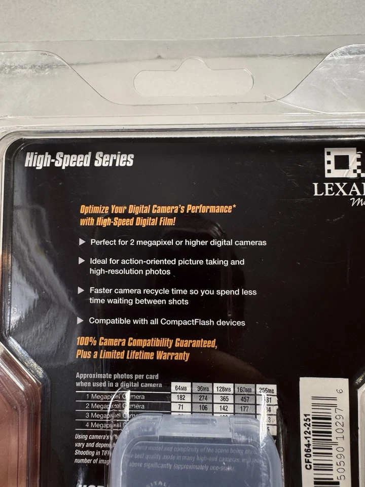 Lexar Media 64 MB 12X High-Speed CompactFlash Card CF064-12-251 - Image 4 of 4