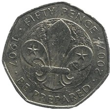 2007 Scouts 100th Anniversary Commemorative 50p Fifty Pence Coin. Circulated. - Available on eBay