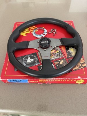 MOMO Montecarlo Racing Steering Wheel Red Stitch , 350mm 14inch