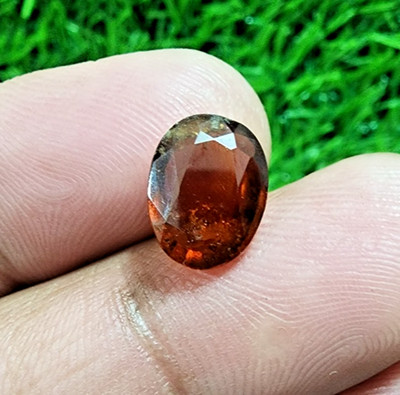 ''Natural Hessonite Garnet 4.45 Ct Oval Cut Faceted Gemstone Vibrant Brown Hue''