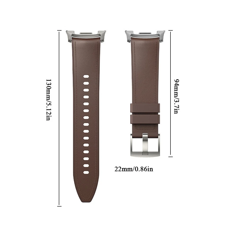 Pulseira de couro silicone ↔ para Samsung Galaxy Watch 8 Classic 46mm/8 40/44mm - Imagem 3 de 4